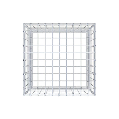 Opbouw schanskorf type 3 50 cm x 50 cm x 50 cm (L x H x D), maaswijdte 5 cm x 5 cm, C-ring
