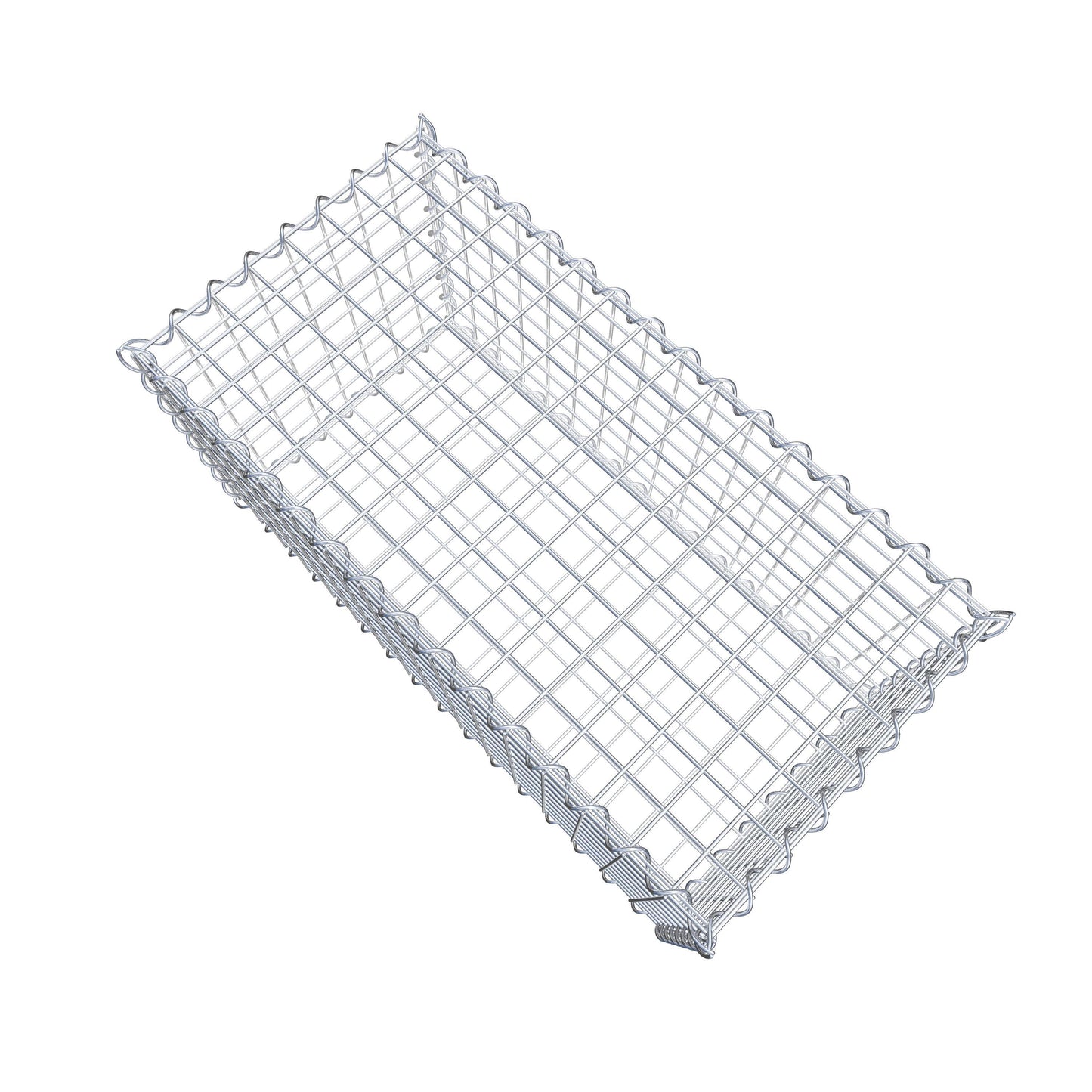 Schanskorf 80 cm x 40 cm x 40 cm (L x H x D), maaswijdte 5 cm x 5 cm, spiraalvormig
