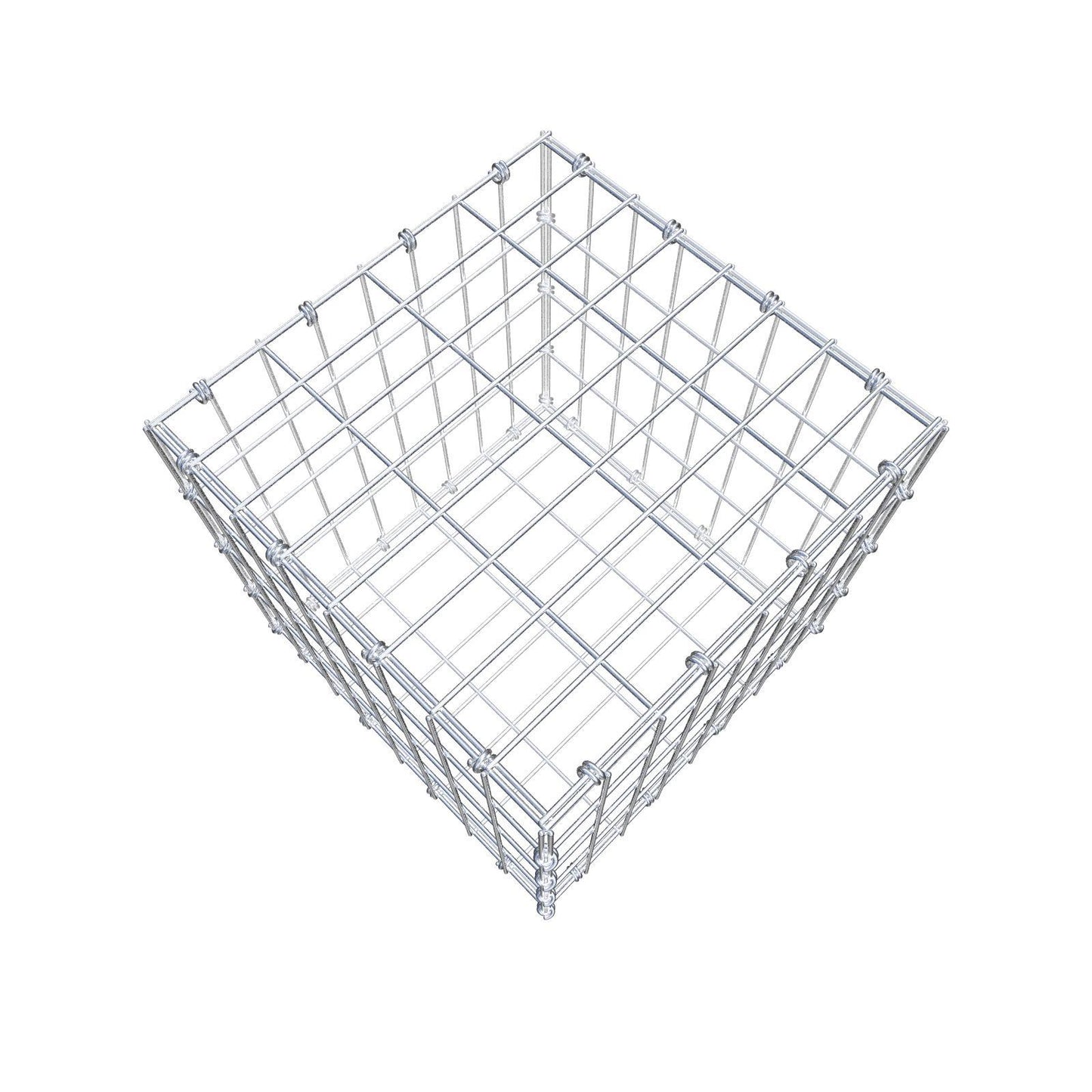 Gabião 40 cm x 40 cm x 40 cm (C x A x P), malhagem 5 x 10 cm, anel espiral