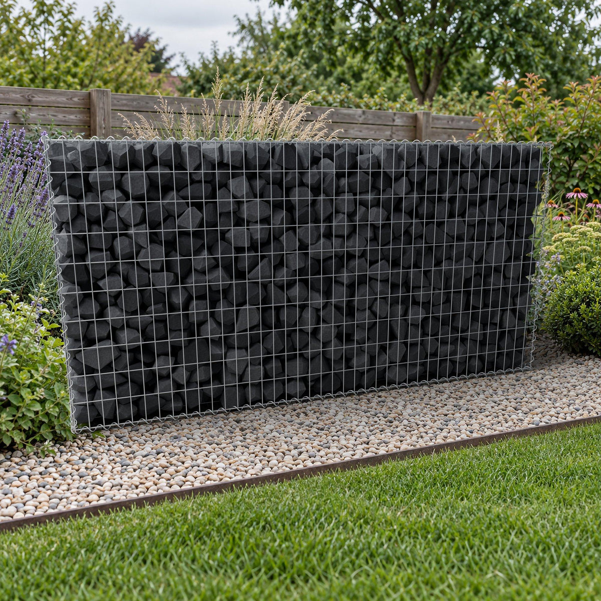 Gabion 200 cm x 100 cm x 50 cm (L x H x P), mailles 5 cm x 10 cm, spirale