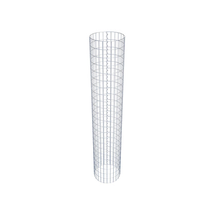 Columna de gaviones redonda 42 cm de diámetro, 230 cm de altura, malla 5 cm x 10 cm