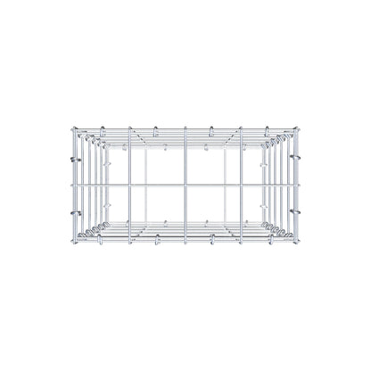 Gabion 50 cm x 40 cm x 20 cm (L x H x D), maskstorlek 10 cm x 10 cm, C-ring