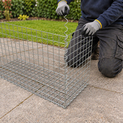 Gabion 100 cm x 60 cm x 40 cm (L x H x D), mesh size 5 cm x 5 cm, spiral
