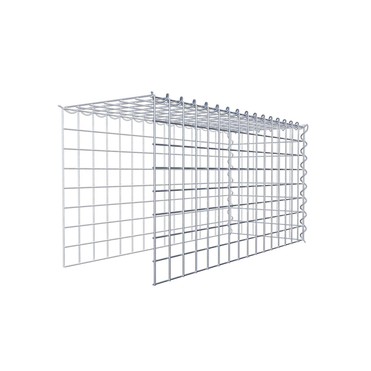 Gabião tipo 4 80 cm x 40 cm x 30 cm (C x A x P), malhagem 5 cm x 5 cm, espiral