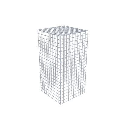 Gavión complementario de tipo 3 100 cm x 50 cm x 50 cm (largo x alto x fondo), malla 5 cm x 5 cm, anillo en C