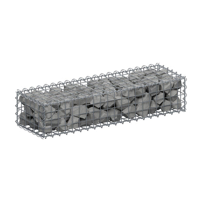 Schanskorf 100 cm x 20 cm x 30 cm (L x H x D), maaswijdte 5 cm x 5 cm, spiraalvormig
