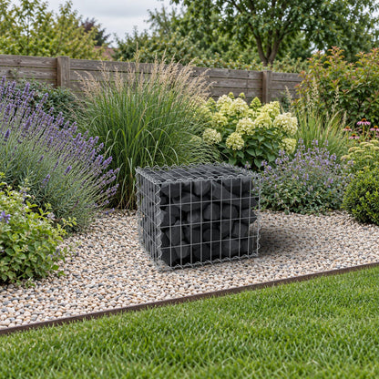Gabion 50 cm x 40 cm x 40 cm (L x H x P), mailles 5 cm x 10 cm, spirale