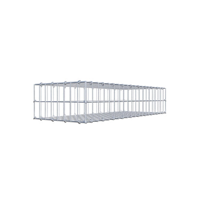 Gabião 100 cm x 20 cm x 40 cm (C x A x P), malhagem 5 cm x 10 cm, anel C