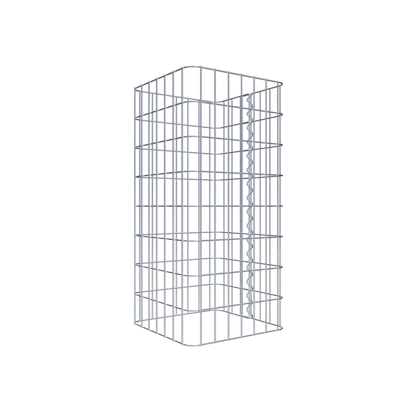Columna de gaviones, angular 37 cm x 37 cm, 80 cm de altura, MW 5 cm x 10 cm