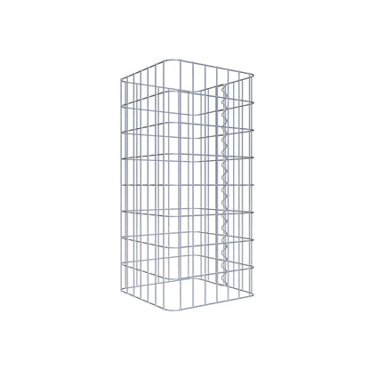 Columna de gaviones, angular 37 cm x 37 cm, 80 cm de altura, MW 5 cm x 10 cm