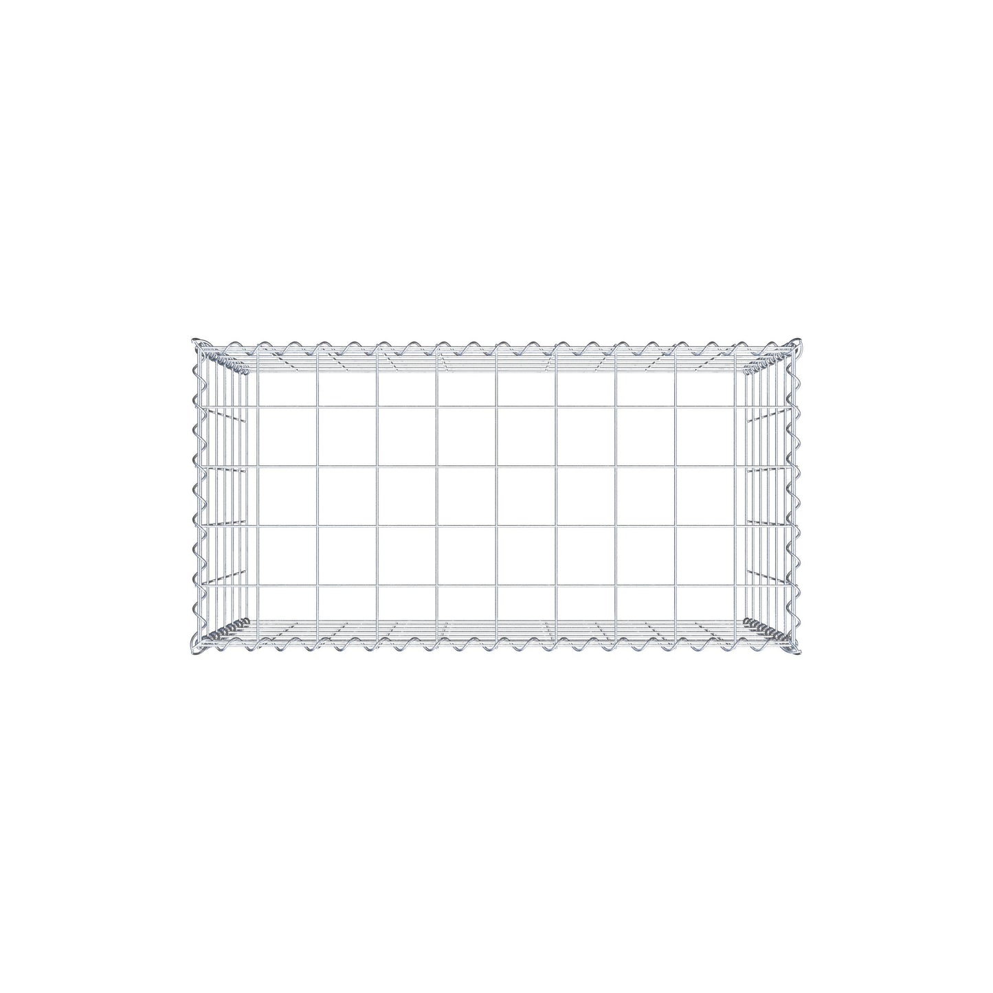 Opvokset gabion type 3 100 cm x 60 cm x 50 cm (L x H x D), maskestørrelse 10 cm x 10 cm, spiral