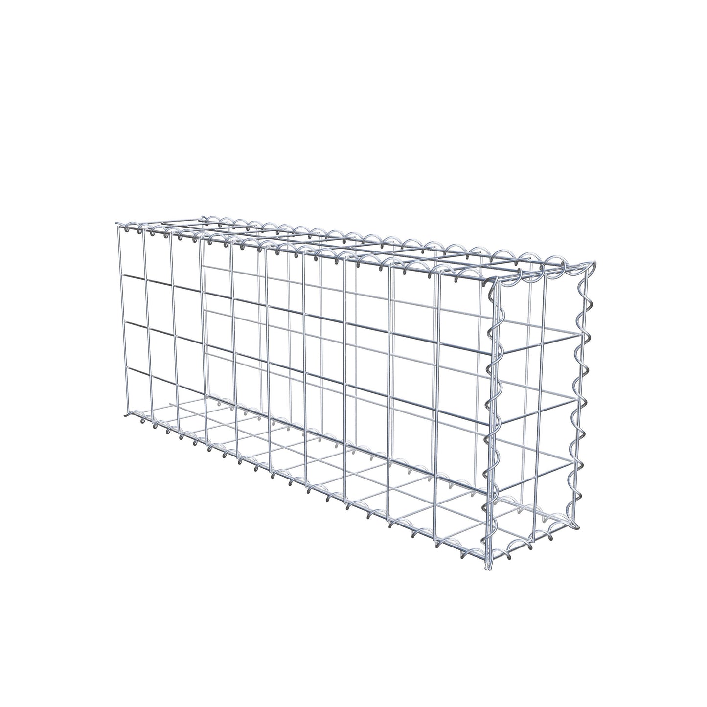 Gabião tipo 2 100 cm x 40 cm x 20 cm (C x A x P), malhagem 10 cm x 10 cm, espiral