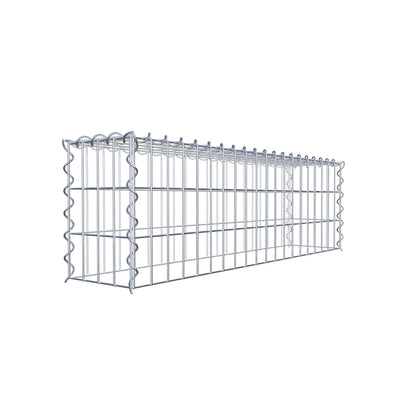 Aangegroeide schanskorf type 3 100 cm x 30 cm x 20 cm (L x H x D), maaswijdte 5 cm x 10 cm, spiraal