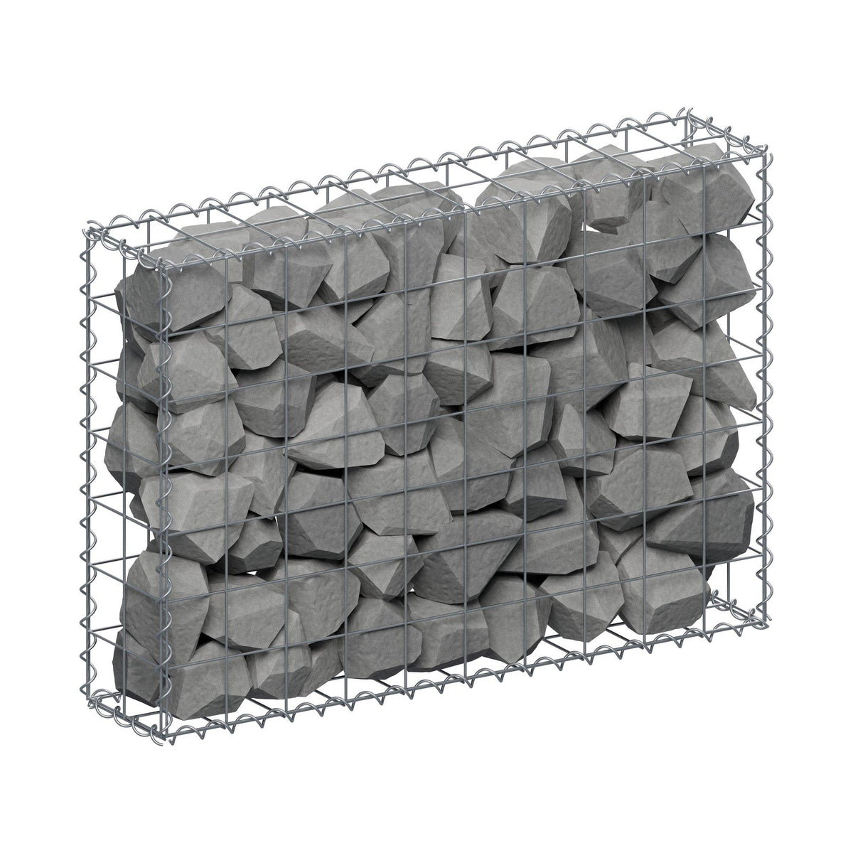 Gabion 100 cm x 70 cm x 20 cm (L x H x P), mailles 10 cm x 10 cm, spirale
