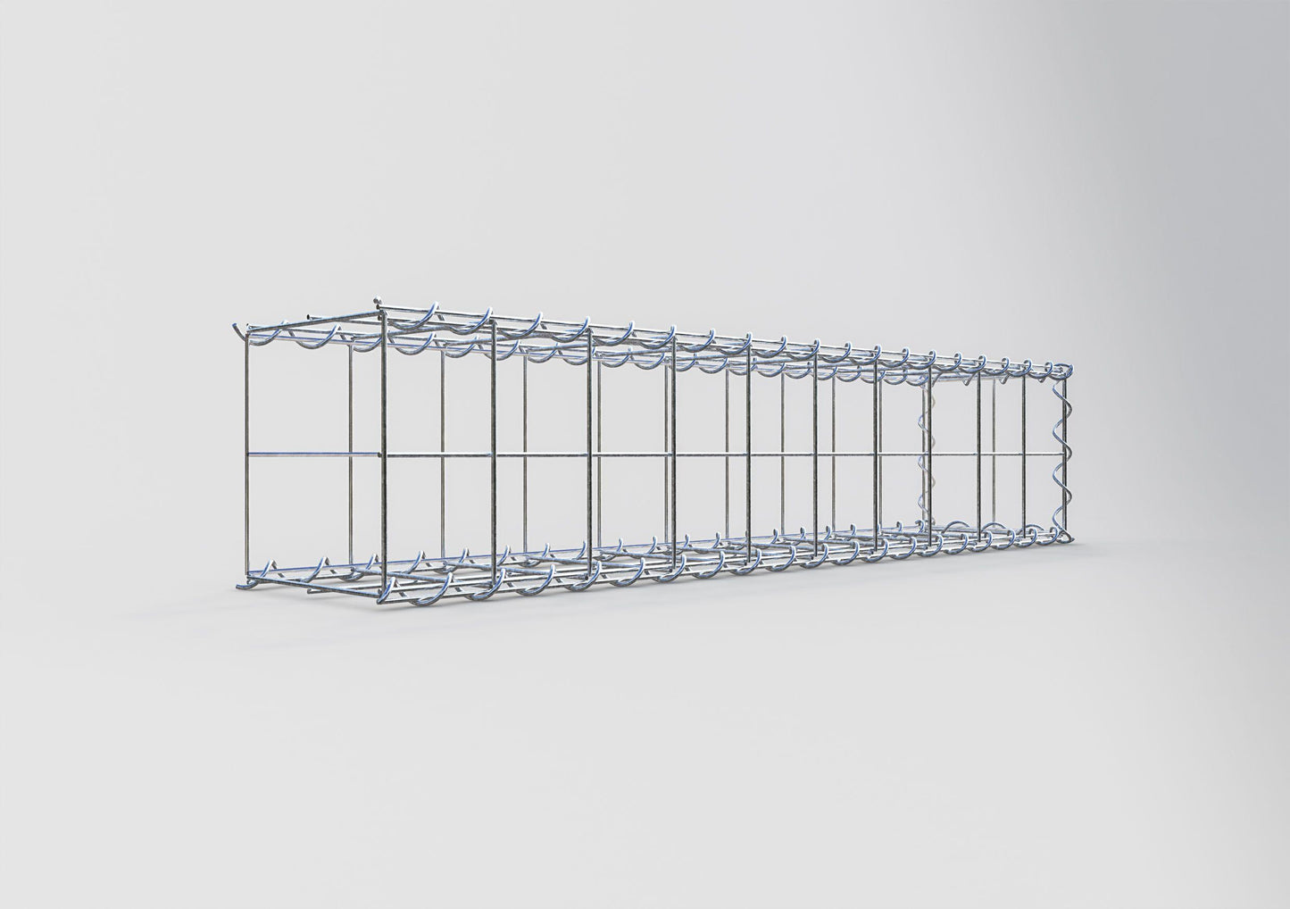 Gavión complementario tipo 2 100 cm x 20 cm x 20 cm (L x A x P), malla 10 cm x 10 cm, espiral
