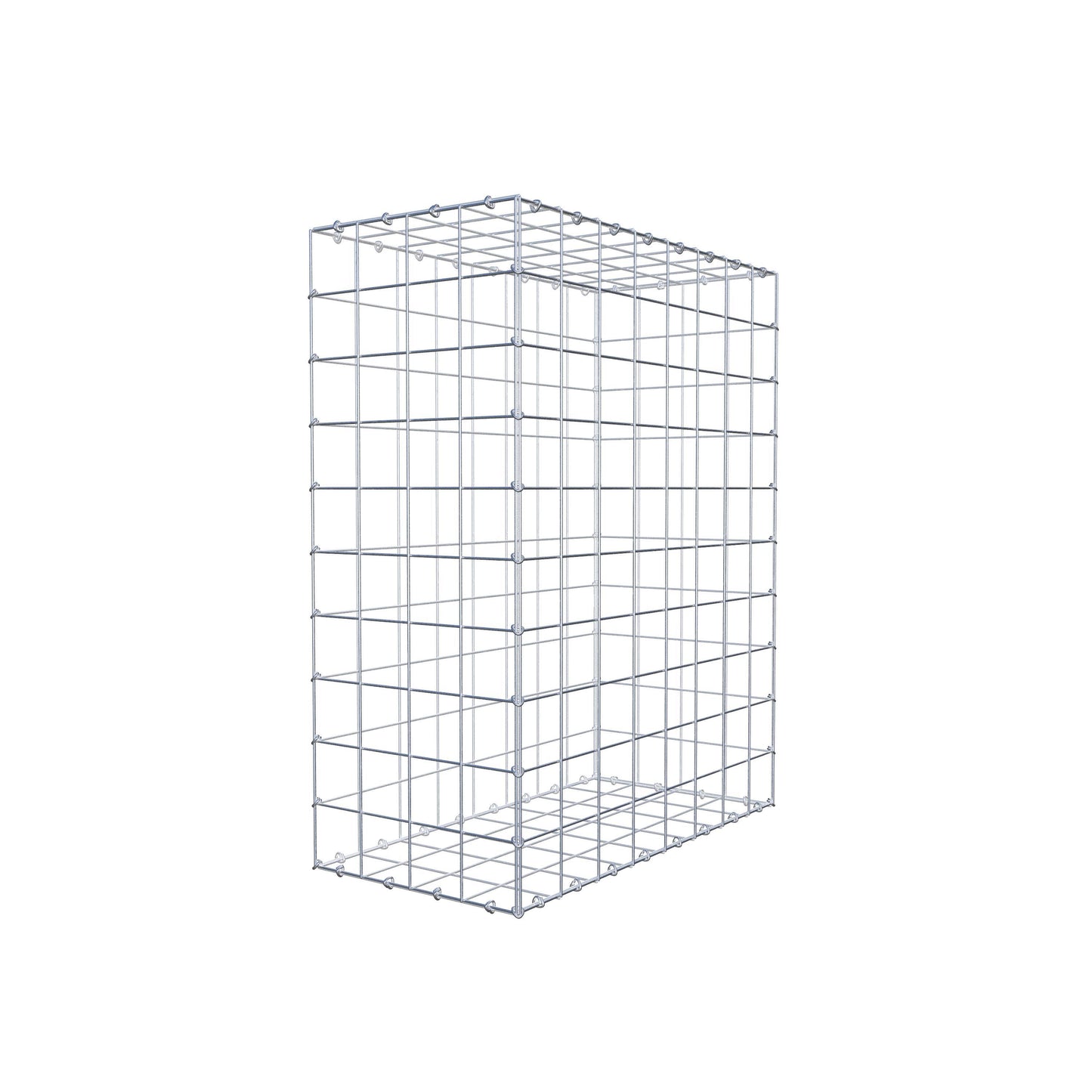 Gavión 100 cm x 80 cm x 40 cm (L x A x P), malla 10 cm x 10 cm, anillo en C