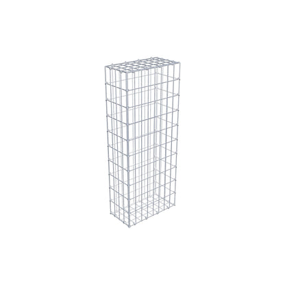 Gabião 100 cm x 20 cm x 40 cm (C x A x P), malhagem 5 cm x 10 cm, anel C
