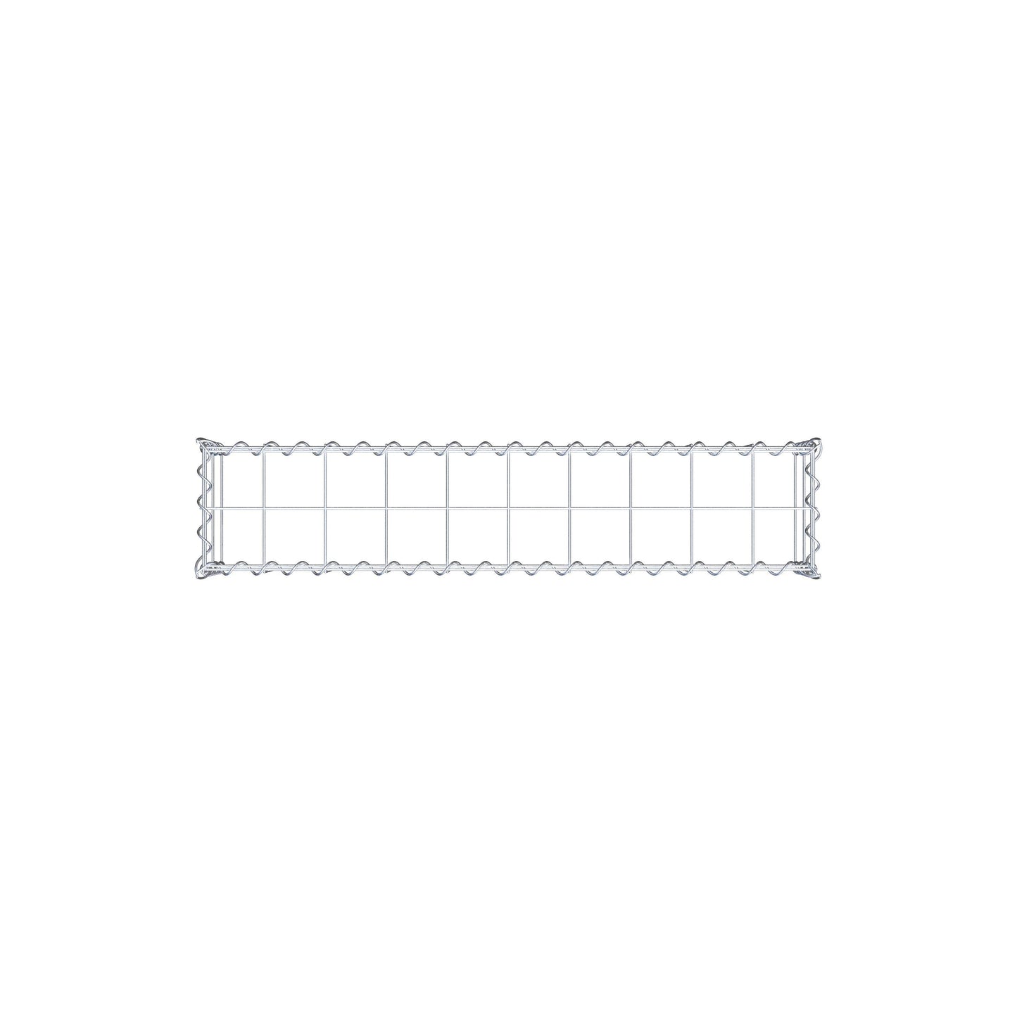 Gavión complementario tipo 3 100 cm x 20 cm x 20 cm (L x A x P), malla 10 cm x 10 cm, espiral
