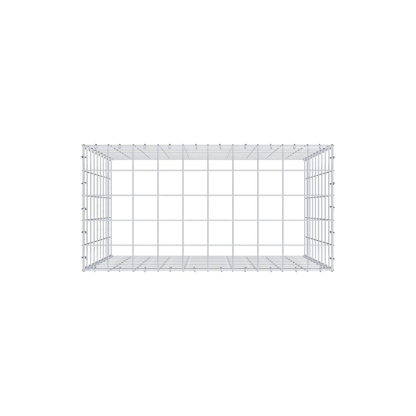 Gabião Tipo 3 100 cm x 90 cm x 50 cm (C x A x P), malhagem 10 cm x 10 cm, anel C