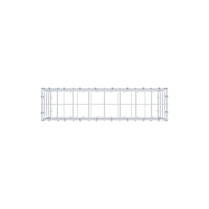 Schanskorf 80 cm x 40 cm x 20 cm (L x H x D), maaswijdte 10 x 10 cm, spiraalring