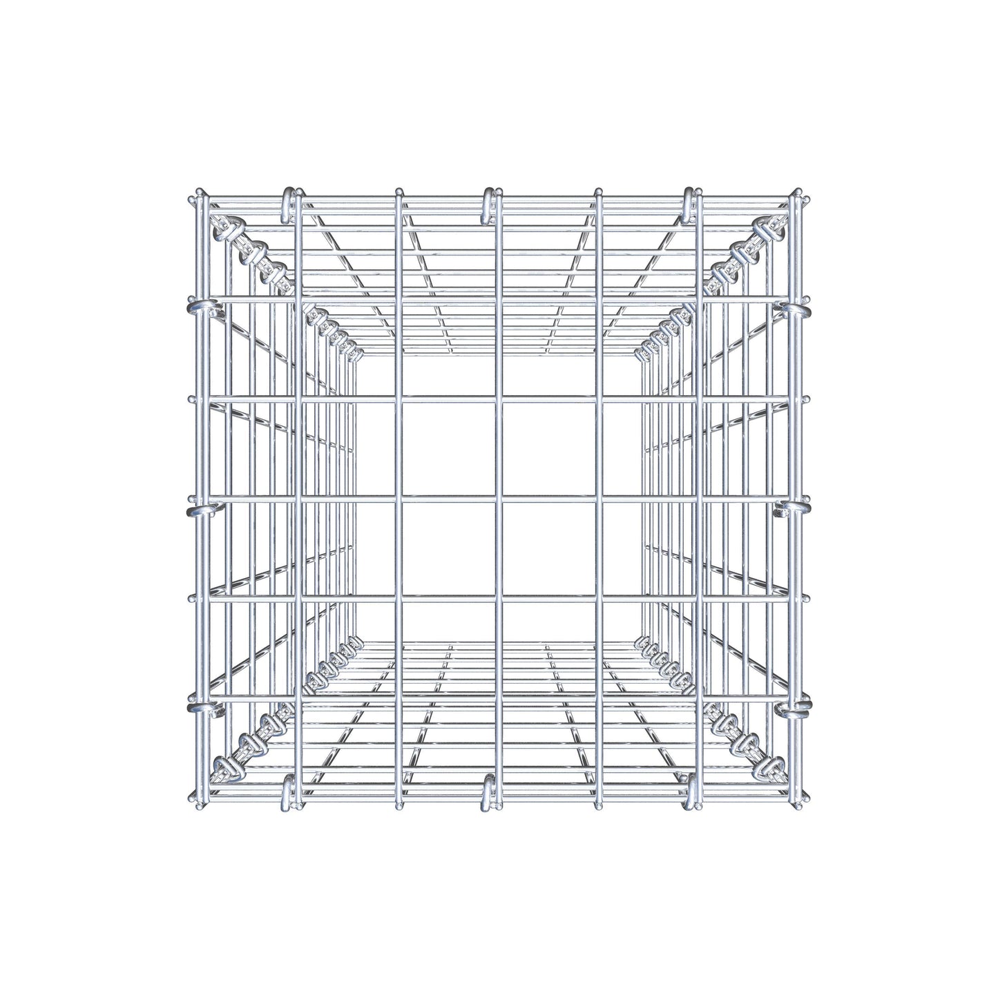 Monteret gabion type 3 100 cm x 30 cm x 30 cm (L x H x D), maskestørrelse 5 cm x 10 cm, C-ring