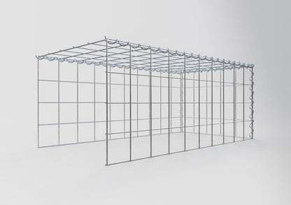Opvokset gabion type 4 100 cm x 40 cm x 50 cm (L x H x D), maskestørrelse 10 cm x 10 cm, spiral
