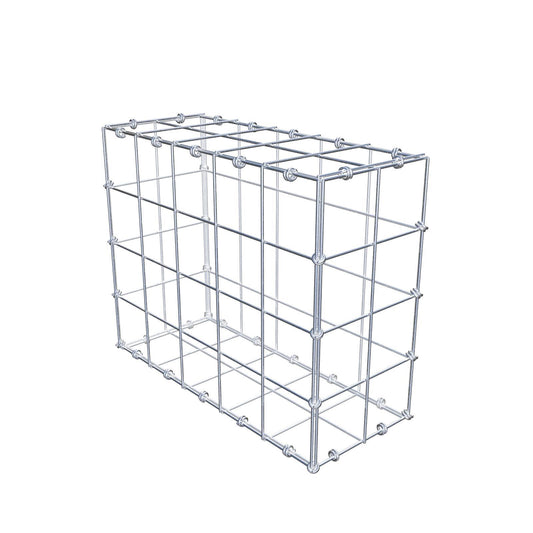 Schanskorf 50 cm x 40 cm x 20 cm (L x H x D), maaswijdte 10 x 10 cm, spiraalring