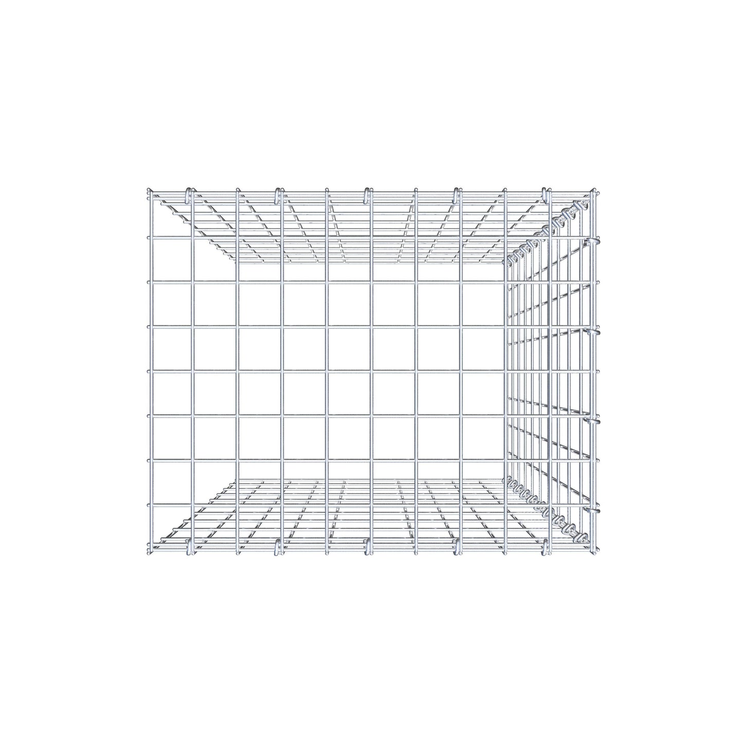 Gabião Tipo 4 100 cm x 50 cm x 40 cm (C x A x P), malhagem 5 cm x 10 cm, anel C