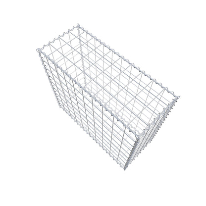 Schanskorf 100 cm x 90 cm x 40 cm (L x H x D), maaswijdte 10 cm x 10 cm, spiraalvormig