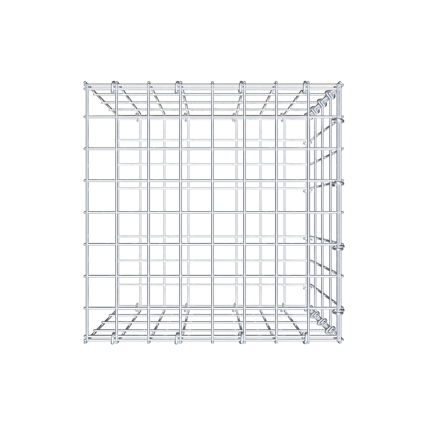 Gabião tipo 2 40 cm x 40 cm x 40 cm, malhagem 5 cm x 10 cm, anel C
