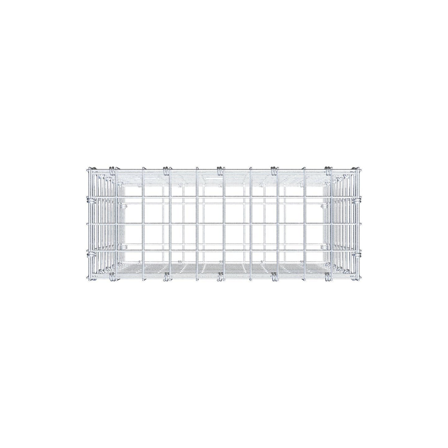 Gabião 50 cm x 50 cm x 20 cm (C x A x P), malhagem 5 x 5 cm, anel espiral