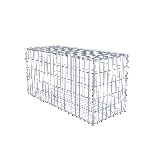 Set di 2 gabbioni 100 cm x 50 cm x 40 cm (L x H x P), maglia 5 x 10 cm, spirale