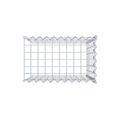 Gabion rapporté type 4 50 cm x 50 cm x 30 cm (L x H x P), mailles 5 cm x 10 cm, spirale