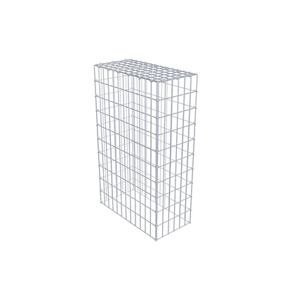 Typ 3 påbyggnadsgabion 100 cm x 60 cm x 30 cm (L x H x D), maskstorlek 5 cm x 10 cm, C-ring