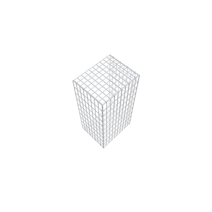 Opzetpaal type 2 100 cm x 40 cm x 50 cm, maaswijdte 5 cm x 10 cm, C-ring