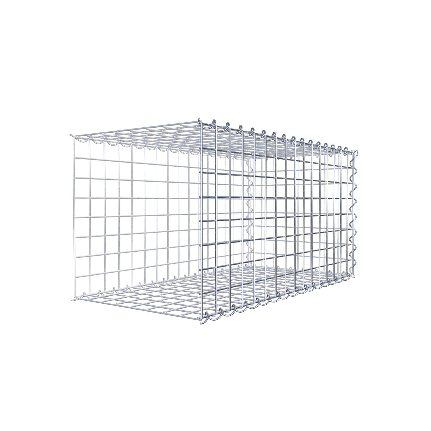 Gabião tipo 2 80 cm x 40 cm x 40 cm (C x A x P), malhagem 5 cm x 5 cm, espiral