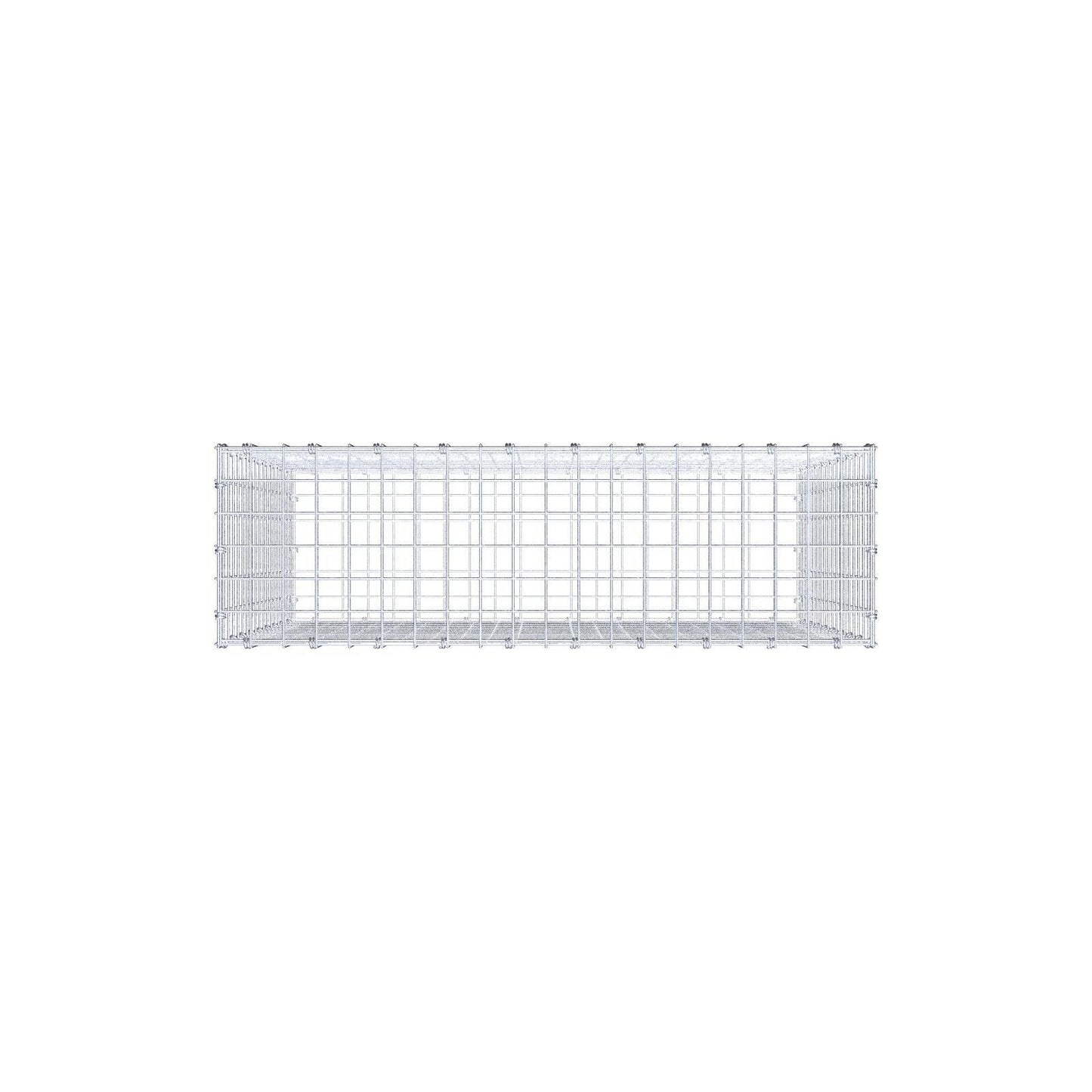 Gabion 100 cm x 90 cm x 30 cm (L x H x D), maskestørrelse 5 x 5 cm, spiralring
