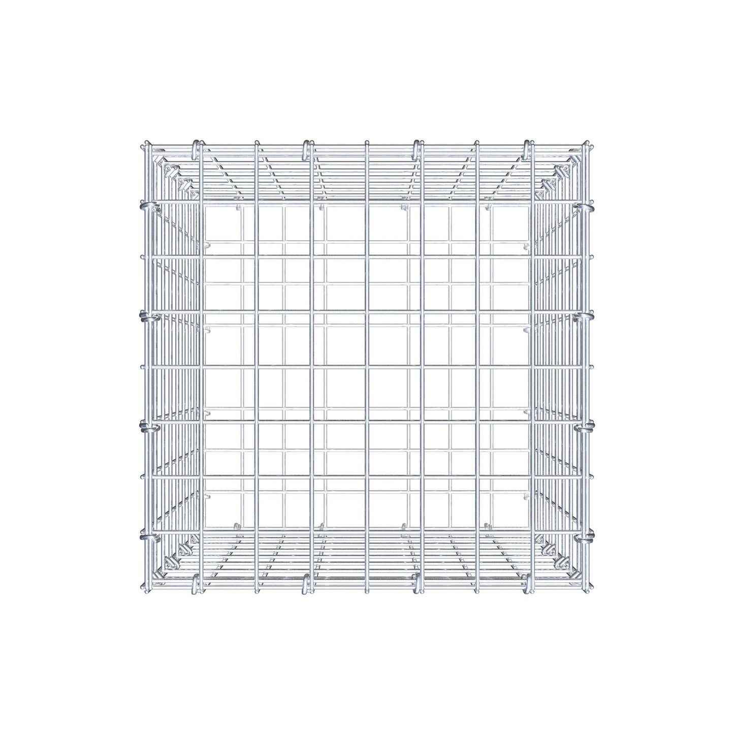 Gabione 40 cm x 40 cm x 40 cm (L x H x T), Maschenweite 5 cm x 5 cm, C-Ring
