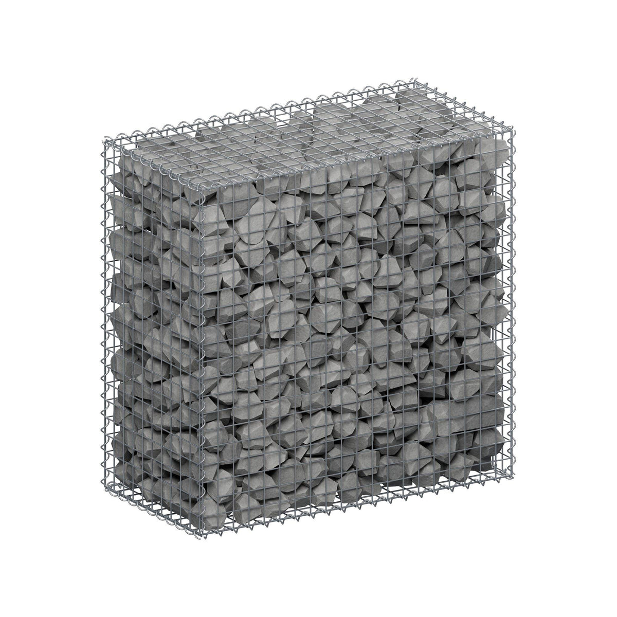 Gabion 100 cm x 100 cm x 50 cm (L x H x D), maskstorlek 5 cm x 5 cm, spiral