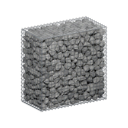 Gabion 100 cm x 100 cm x 50 cm (L x H x D), maskstorlek 5 cm x 5 cm, spiral