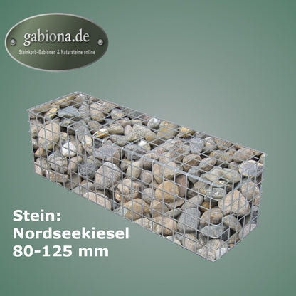 Gabion hot-dip galvanized 102 cm x 32 cm x 32 cm, mesh size 5 cm x 5 cm, fully welded