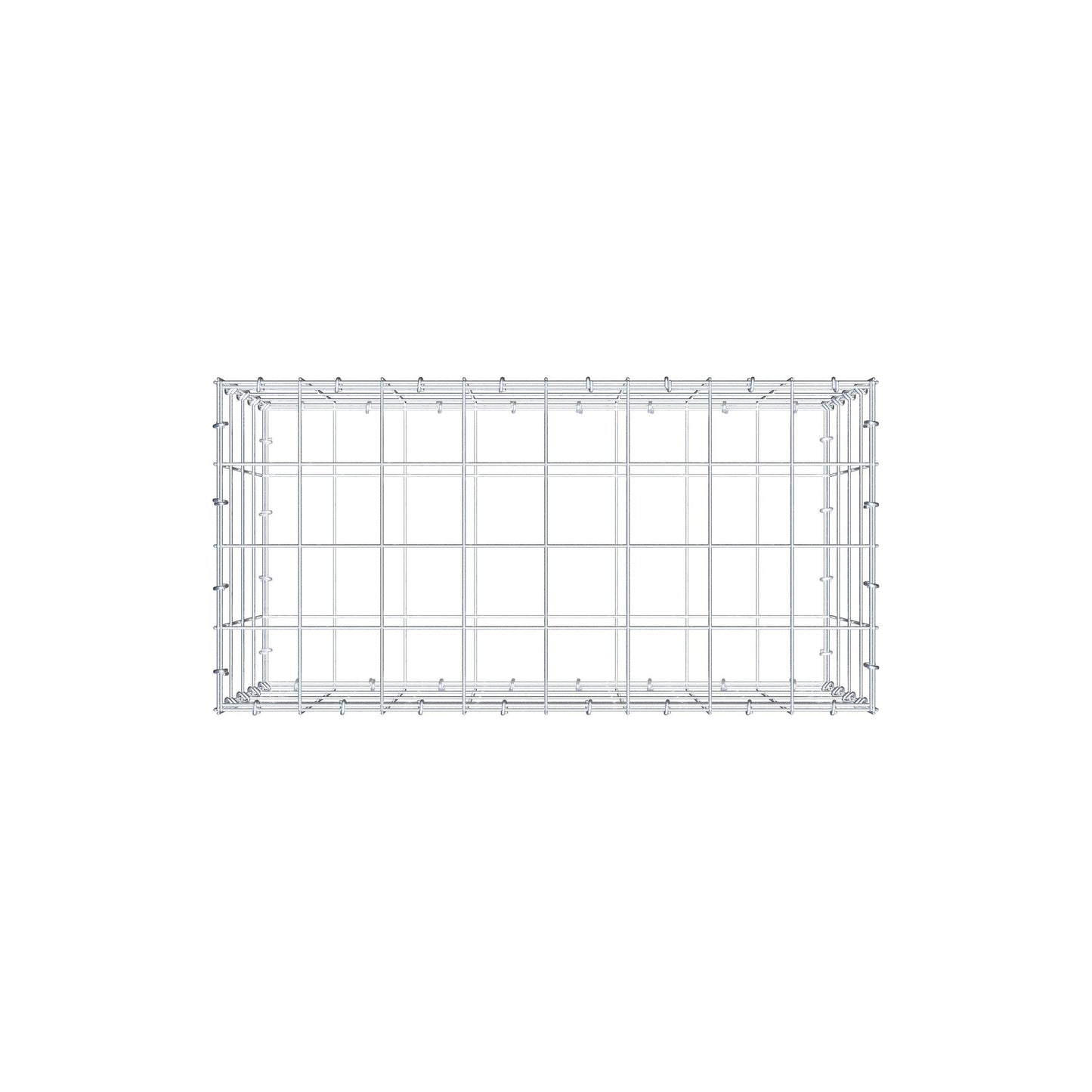 Schanskorf 80 cm x 40 cm x 40 cm (L x H x D), maaswijdte 10 cm x 10 cm, C-ring
