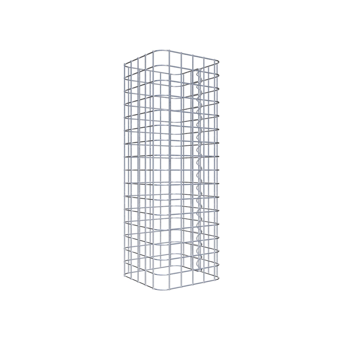 Coluna de gabião quadrada 27 cm x 27 cm, 80 cm de altura, PM 5 cm x 5 cm