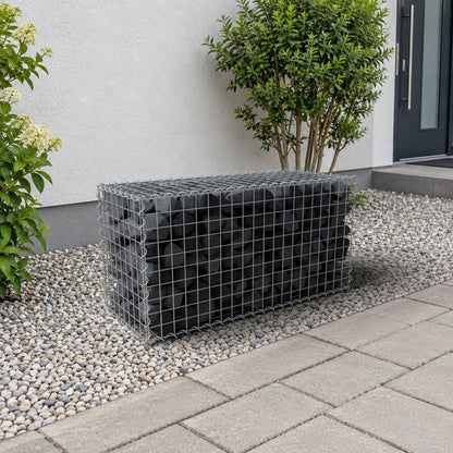 Gabione 100 cm x 50 cm x 40 cm (L x H x T), Maschenweite 5 cm x 5 cm, Spirale