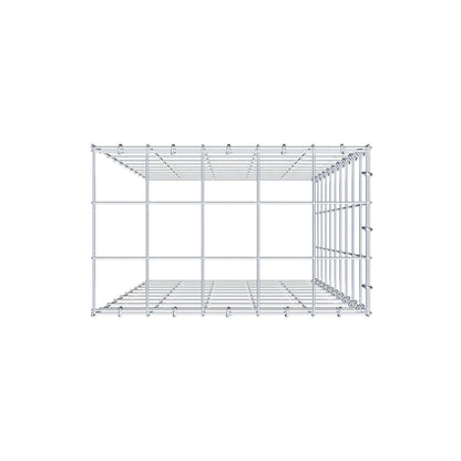 Monteret gabion type 4 100 cm x 50 cm x 30 cm (L x H x D), maskestørrelse 10 cm x 10 cm, C-ring