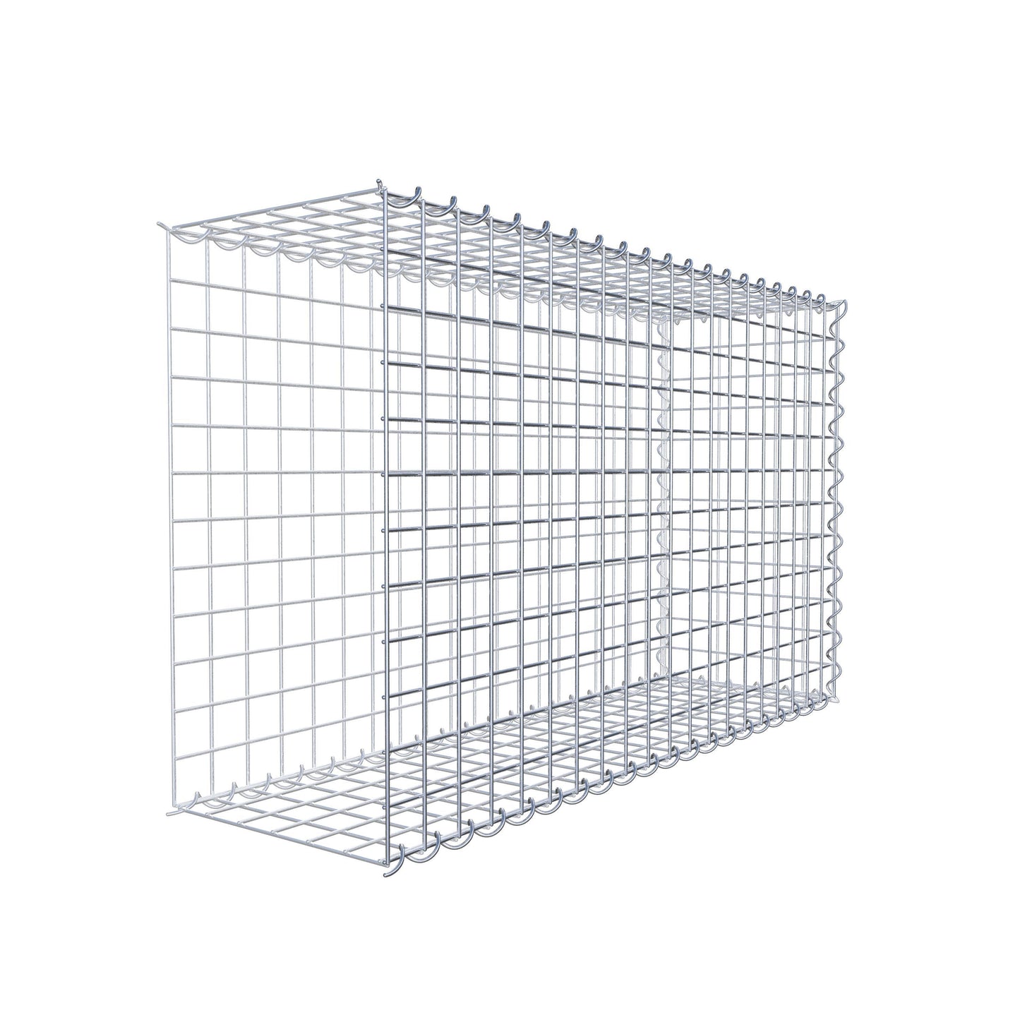 Aangegroeide schanskorf type 2 100 cm x 60 cm x 30 cm (L x H x D), maaswijdte 5 cm x 5 cm, spiraal