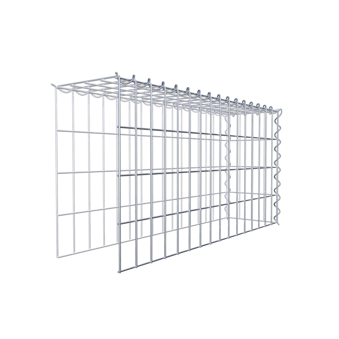 Add-on schanskorf type 4 80 cm x 40 cm x 20 cm (L x H x D), maaswijdte 5 cm x 10 cm, spiraalvormig