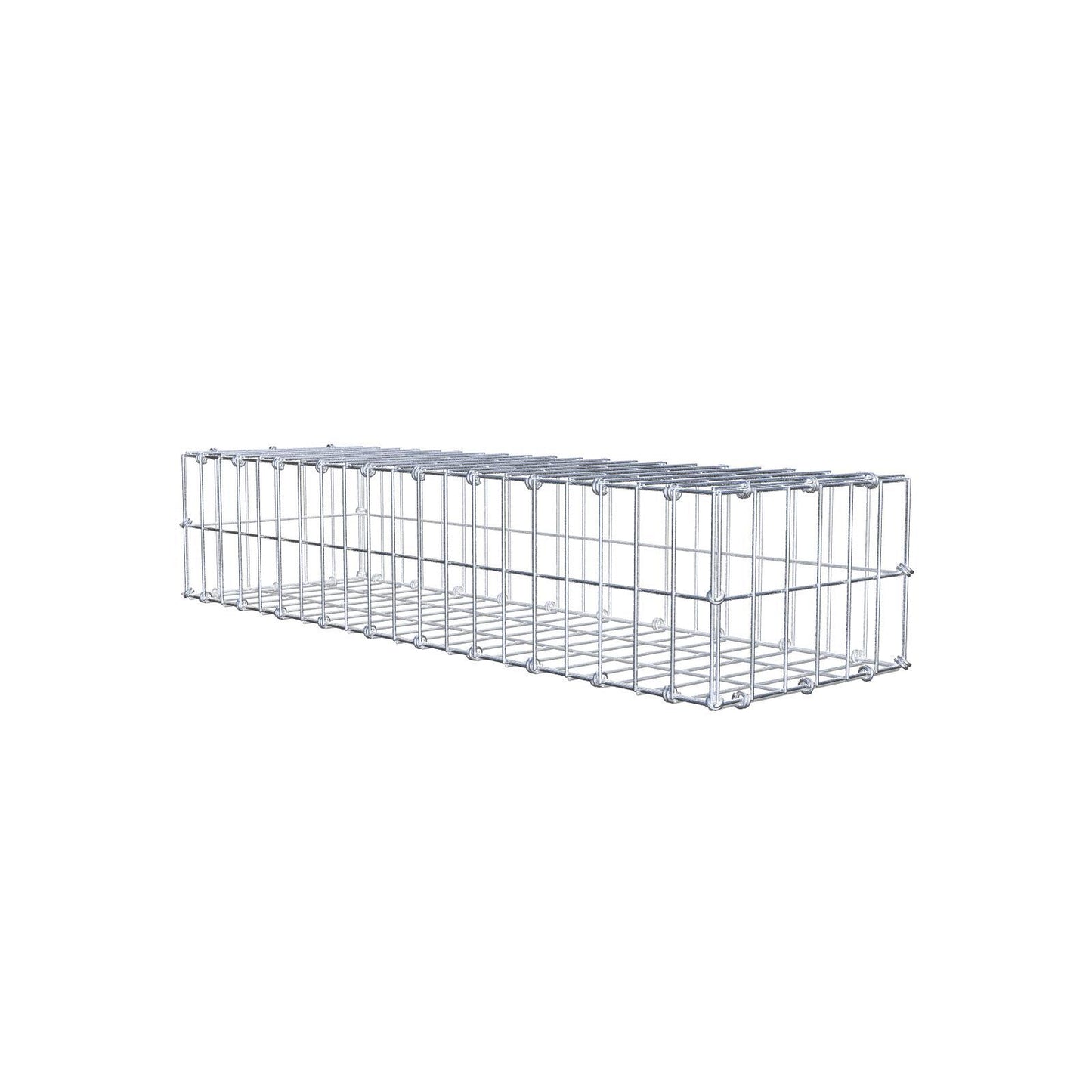 Gabione 100 cm x 20 cm x 30 cm (L x H x T), Maschenweite 5 x 10 cm, Spiralring