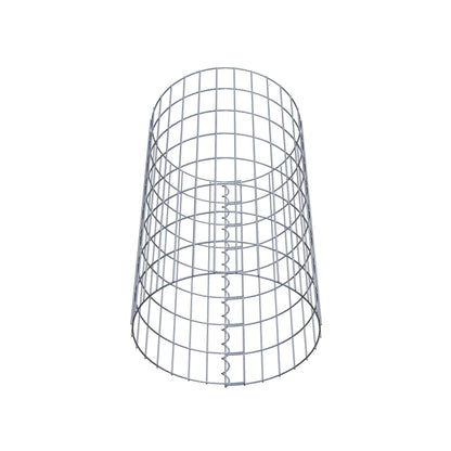 Coluna de gabião redonda 47 cm de diâmetro, 80 cm de altura, malhagem 5 cm x 10 cm