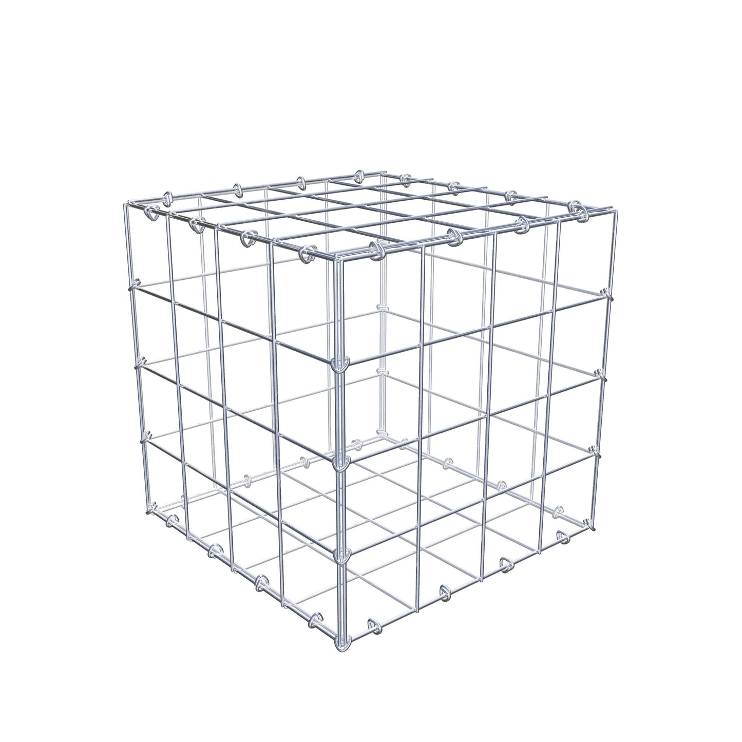 Schanskorf 40 cm x 40 cm x 40 cm (L x H x D), maaswijdte 10 cm x 10 cm, C-ring